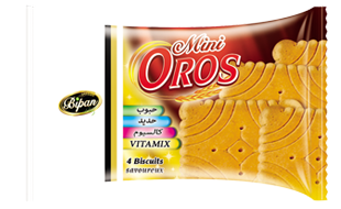 Mini Oros : 4 biscuits secs ( Poids Net : 20g / 72 Sachets par carton)